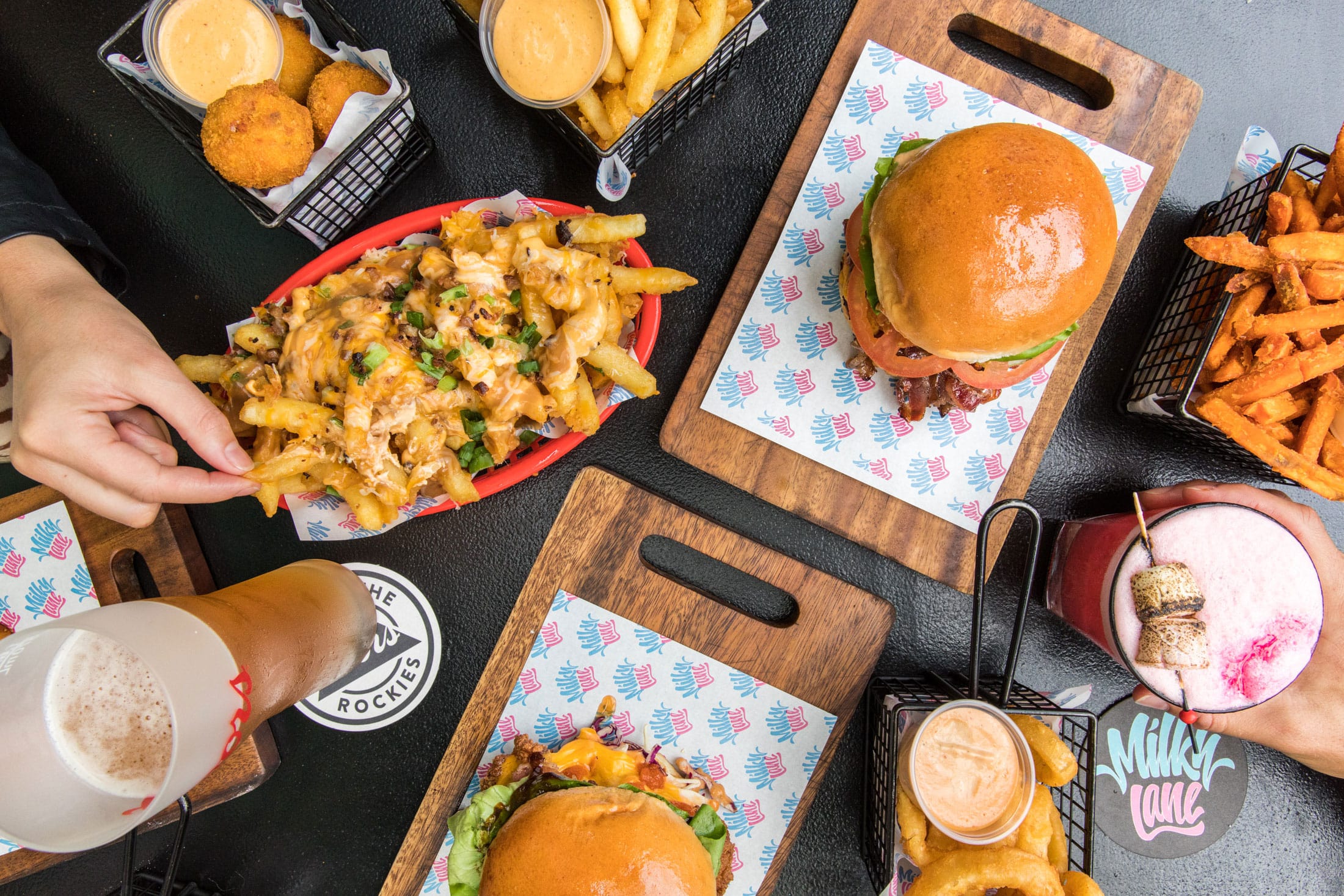 The menu that caters for all. Milky Lane's allinclusive burger bonanza